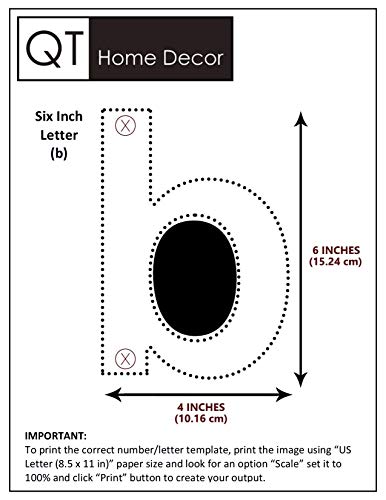 QT Modern House Number - 6 Inch BLACK - Stainless Steel (Letter b), Floating Appearance, Easy to install and made of solid 304 Stainless Steel - Thumbnail 5