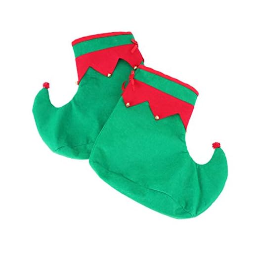 Holibanna Kostym Deluxe Elfskor Vuxna Elf Skor Kostym Skor Semester Med Elfffötter Med Jingleklocka För Julfest.