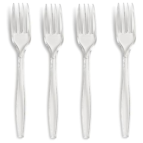 Heavy-Duty Reusable Clear Plastic Forks Cover