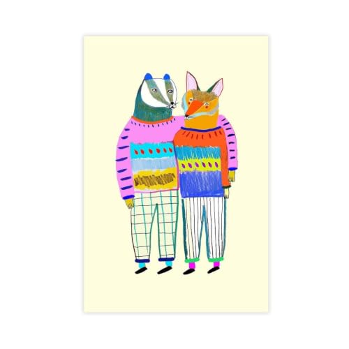Image of MSDGXL Cute Friends Poster Canvas Poster for Home Decor Gift