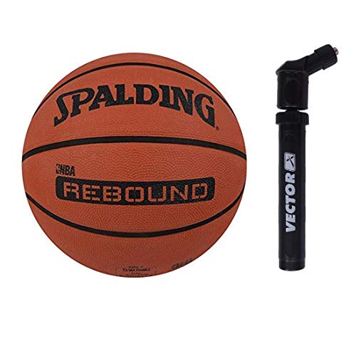 Spalding Rebound Rubber Basketball (Brick Brown, Size 7)