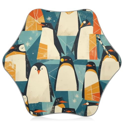 Parapluie pliant pour enfants pingouins de qualité supérieure avec protection UV