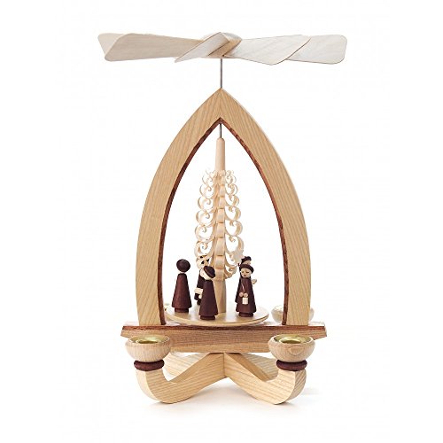 Pirámide de Navidad 1 de Pisos pirámide Kurrende – 27 cm – Original de los Montes Metálicos – Dregeno Seiffen