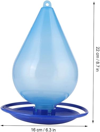 Miniatura 2 de Baciihaw Comedero colgante de colibríes de plástico transparente para exteriores dispositivo de alimentación para pájaros para decoración de jardín