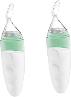 TOYANDONA Colher De Pasta De Arroz Para Bebês 2 Peças Colher De Comida Para Bebê Alimentador Infantil Colher Dispensadora De Comida Infantil Colher De Alimentação Para Bebê Colher De