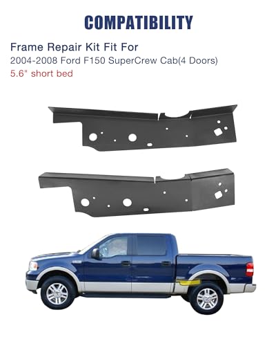 Image of Mountainpeak Over Axle Frame Repair Kit Fit for 2004-2008 Ford F-150 Crew Cab 5.5' Short Bed Frame Replacement (4 Doors)