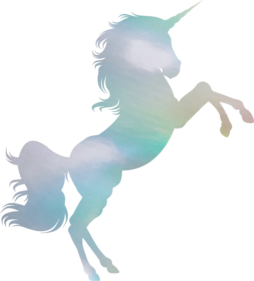 NBFU Girly Unicorn Stars 1 (Hologram) (Set Of 2) Premium Waterproof Vinyl Decal Stickers For Laptop Phone Accessory Helmet Car Window Bumper Mug Tuber