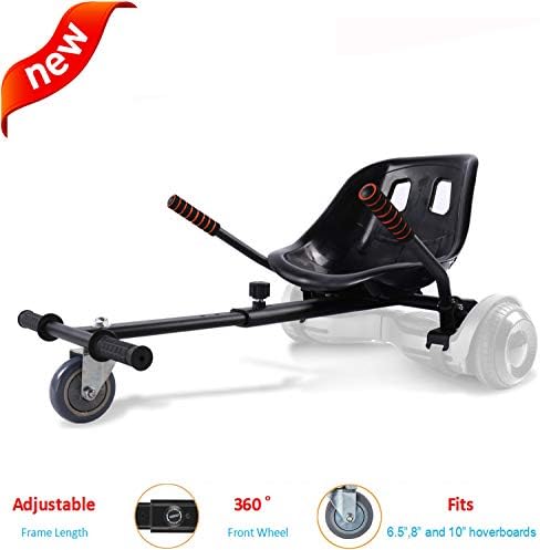 Go Kart for Hoverboard Kart Seat Accessories for Kids Hoverseat Two Wheels Go Car Style Holder for 6.5in 8in 10in