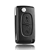 2 Tasten Gehäuse der Fernbedienung Typ Messer für Peugeot 207 308 407 607 807 und Citroen C2 C3 C4 C5 C6 C8 DS3 DS4 – Auto Schlüsselgehäuse Pilot Autoschlüssel