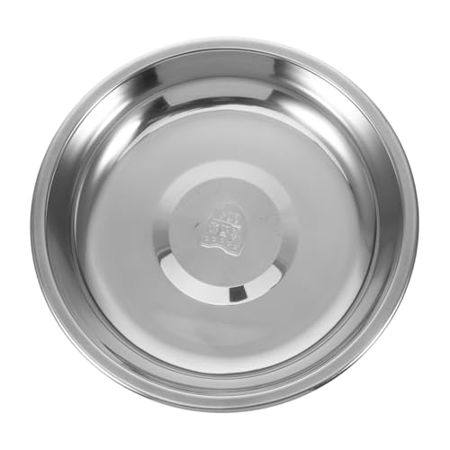 Alipis Tazón De Sopa De Acero Inoxidable Plato De Pasta Multifunción Plato Fuente De Cocina Tazón De Cereal Placas Para Servir Bandeja De Comida De Cocina Acero Inoxidable Plata