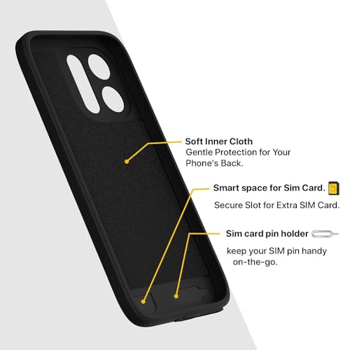 Image of Back Cover Compatible with Vivo V70 5G | MagFit Ring Design (Non-Magnetic) | Shockproof Case | Anti-Slip Grip | Raised Camera Edges | Slim Protective Case for Vivo V70 5G (Matte Black)