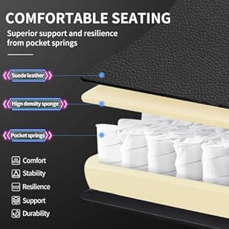 Gaming Chairs for Adults Tall and Kids，Lumbar Support,LED Lights，High Back Reclining Computer Chair with Headrest (Black+Blue)