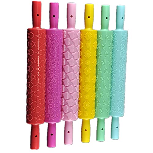 Cabilock 1 Pc rodillo para pastel rodillo para fondant ferramentas rodillo en relieve herramienta de decoración de pasteles sugarcraft varios palo de repujado costra de azúcar