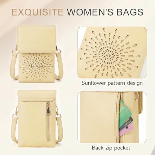 Image of APHISON Small Crossbody Bags for Women Trendy, Leather Phone Wallet Purses Handbags Card Slots with Adjustable Strap