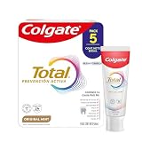 Colgate Total Original Mint, Pasta Dental, 24 Horas' de Prevención Activa Contra Bacterias bucales, con Flúor, pack...
