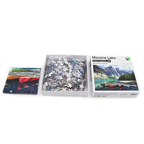 Agirlgle Jigsaw Puzzles 1000 Pieces for Adults for Kids, Jigsaw Puzzles Moraine Lake- 1000 Pieces Jigsaw Puzzles,Softclick Technology Means Pieces Fit Together Perfectly