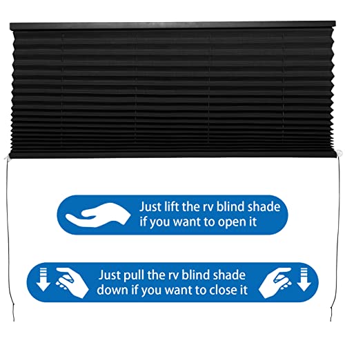 Image of RV Blinds Pleated Shades,Camper Window Blinds,RV Window Shade for Camper Travel Trailers Motorhome Motor Coach-62 W x 32 inch L