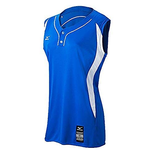 Mizuno Camiseta feminina Elite com 2 botões – sem mangas