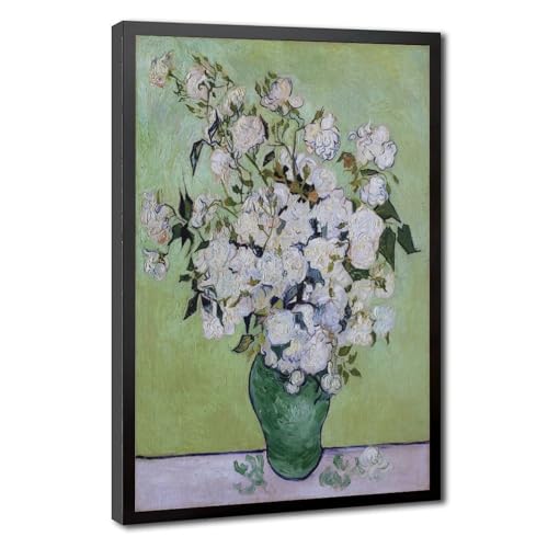 Impression sur toile de Van Gogh chef-d'œuvre vase de roses décoration murale premium