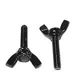 2-10 pièces M4 M5 M6 M8 DIN316 en acier avec boulon papillon noir jeu de boulons à ailes écrous à oreilles vis à griffe vis à pouce