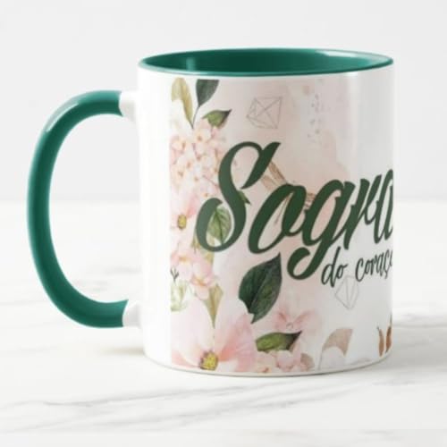 Caneca Presente Sogra do Coração Int Verde Escuro