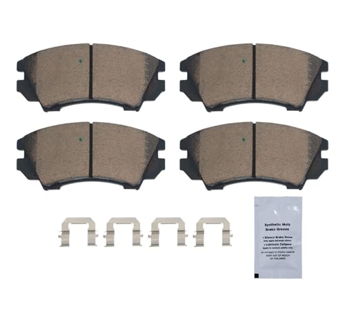 Image of HUSCH D1404 Front Ceramic Brake Pads Kit Fit For Buick LaCrosse 2016, For Chevrolet Camaro 2010-2015, For Chevrolet Caprice 2011-2017, For Saab 9-5 2011