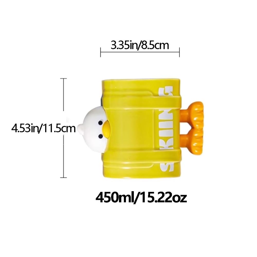 tazze in ceramicatazze creative ragazze carinetazze fresche ufficiotazze da caffè uniche tazza da tè per la casa regalo di festa per adolescenti450ml/15.22oztazza di arte latte anatroccolo tazz