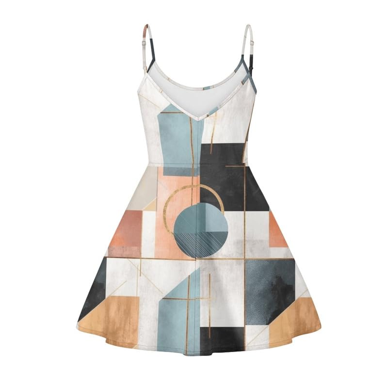 Image of Spaghetti Strap Midi Satin Dresses Summer Sleeveless Sundree Women Girl Beach Party Swing Dress