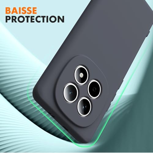 Image of DIZORO Compatible with Mi Redmi Note 15 5G Back Cover with Upgraded Square Edges for Camera Protection Shockproof Flexible Matte Liquid Silicone Mobile Phone Case (Space Grey)
