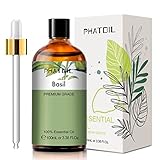 PHATOIL Aceites Esenciale de Albahaca 100 ml, Aceite Esencial de Aromaterapia, Aceite Esenciales para Humidificador, Difusor