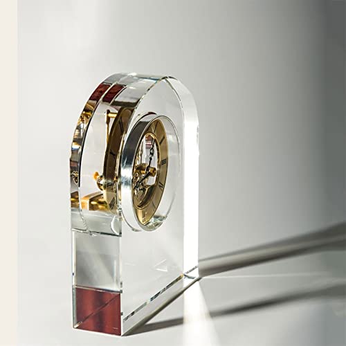 Decoracion de reloj de cristal adorno de mesa de salon 7