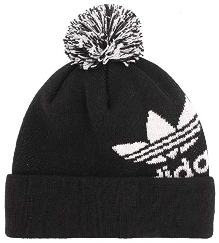 adidas Originals Unisex Pom II Ballie Beanie, Black/White, 0