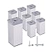 (Paquete de 8 piezas) Patas de muebles de altura ajustable Perfil angular: 40 x 40 mm, Materiales: Plástico, Aluminio, Tornillos incluidos (8, 10 cm de altura)
