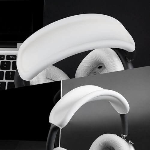 Image of SOULWIT Upgraded Headband Protector for AirPods Max (USB-C /Lightning), Sweat Proof Full Cover for Gym Workouts, (Easy Disassembly Required) - White