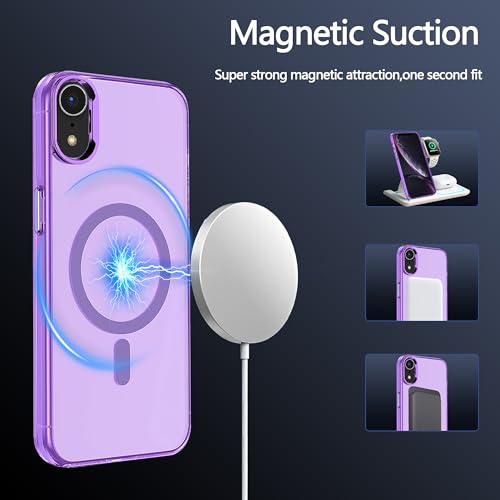 Coque iPhone XR violette qui ne jaunit pas et protège des chutes