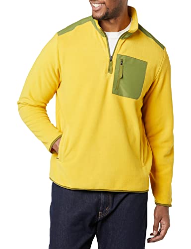 Image of Amazon Essentials Men's Insulated Fleece Jacket, Quarter-Zip Pullover for Cold Weather
