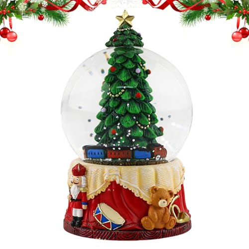 Bola de nieve de Navidad, bola de agua de nieve | Bolas de nieve para árbol de Navidad con purpurina, bola de agua de nieve única para decoración de festivales