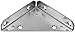 Stanley Hardware S755-565 992 Triangle Corner Brace in Zinc, 4", 2 piece