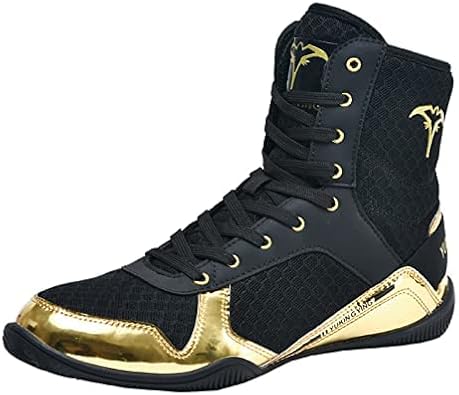 Mens Boxing Shoes High Top Wrestling Bodybuilding Footwear Breathable Fashion Kickboxing Sneakers Lightweight Fitness Shoes