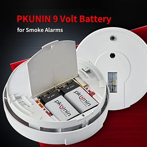Ocvrszsw 9V Batteries 6 Pack 9 Volt Batteries 6Lr61 Alkaline Batteries Ultra Long-Lasting Smoke Alarm Batteries, 10-Year Leak-Proof Shelf Life #TOP1