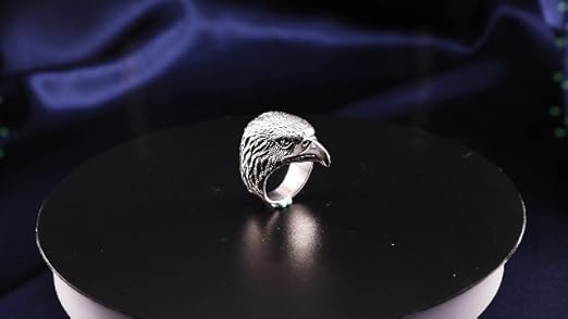 JadeAngel Eagle Ring, 925 Sterling Silver Eagle Rings for Men Gift