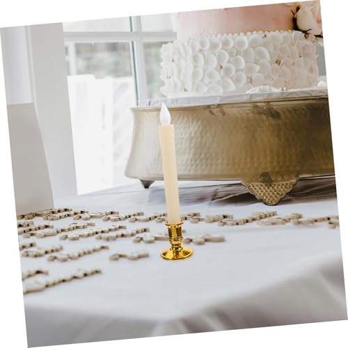 Velas LED sin llama beige en pack de 2 piezas de ABS reutilizables para decoración 6