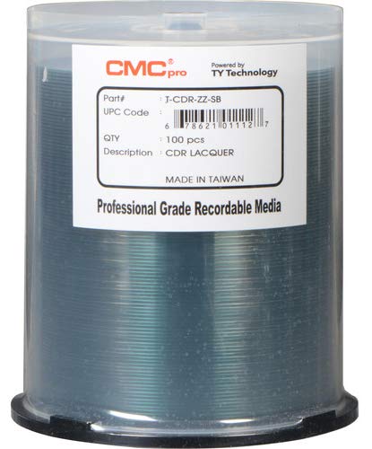 Taiyo Yuden 100 CMC Pro CD-R 80min 700MB Shiny Silver (48X) in Cake Box