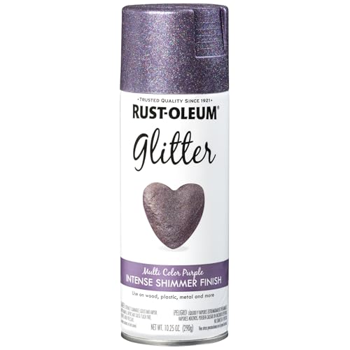 Image of Rust-Oleum 342607 Specialty Glitter Spray Paint, 10.25 oz, Purple Multi-Color