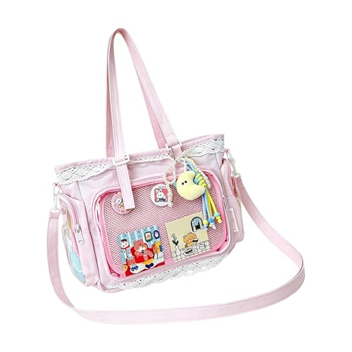 Bolso de hombro resistente para niñas con múltiples compartimentos de seguridad y ventana