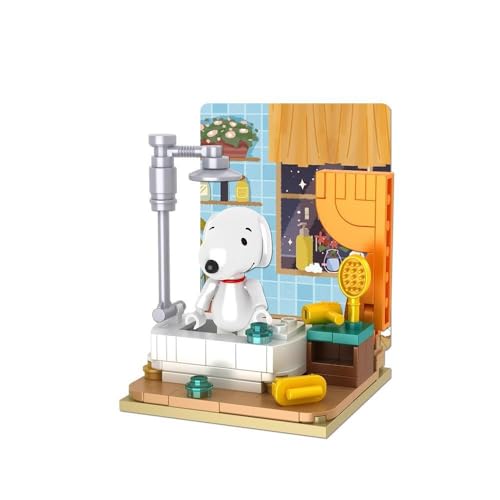 BlueBrixx Pro 107356 Snoopy nimmt EIN Bad aus Klemmbausteinen mit 101 Bauelementen