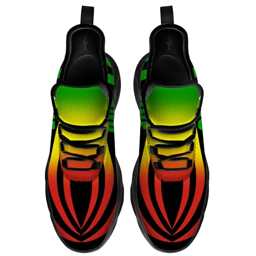 Custom Rasta Sneakers Men Women Running Shoes Add Name Lightweight Walking Tennis Shoes Gifts for Men Women4