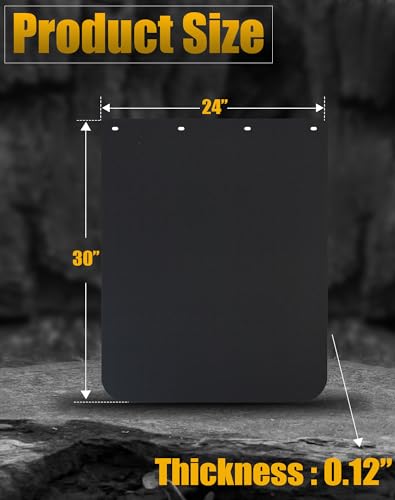 Image of Semi Truck Mud Flaps 24 inchx30 inch, Universal Heavy Duty Polymer MudFlaps for Semi Truck Tractor Trailer (4Pcs)