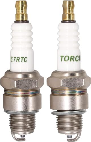 2PK TORCH E7RTC Spark Plug Replace for NGK (7022) BPR6HS (6422) BPR7HS, CHAMPION RL82YC QL82YC, DENSO W22FPR-U, BOSCH W225T7 WR6BC WR7BC, OEM