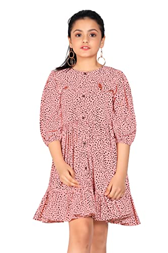 Image of Fashion Dream Girl's Fit And Flare Knee Length Polyester Blend Dresses